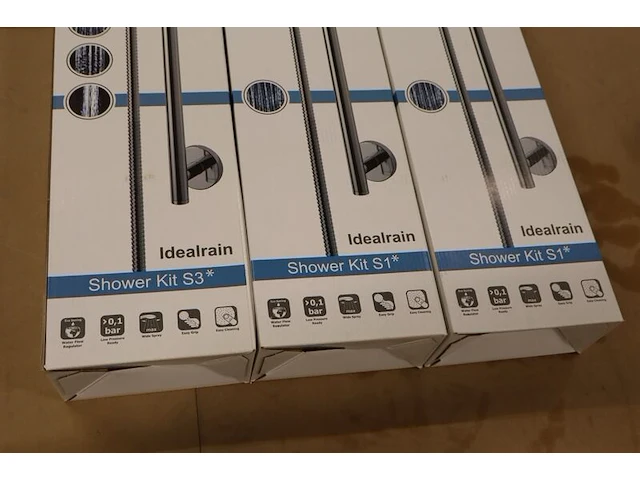 3x glijstangset met handdouche ideal standard, idealrain s1 + s3, chroom - afbeelding 7 van  9