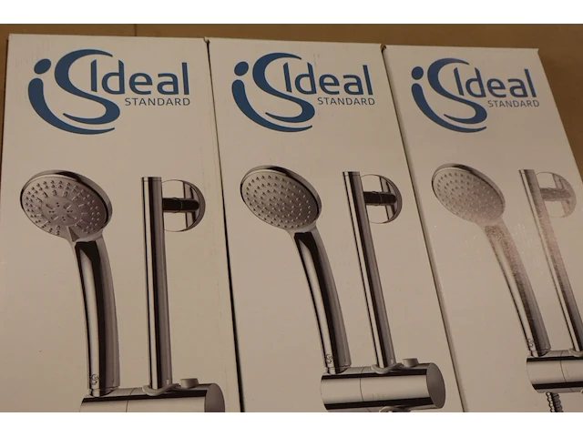 3x glijstangset met handdouche ideal standard, idealrain s1 + s3, chroom - afbeelding 8 van  9