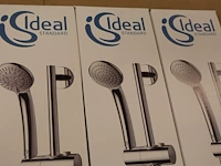 3x glijstangset met handdouche ideal standard, idealrain s1 + s3, chroom - afbeelding 8 van  9