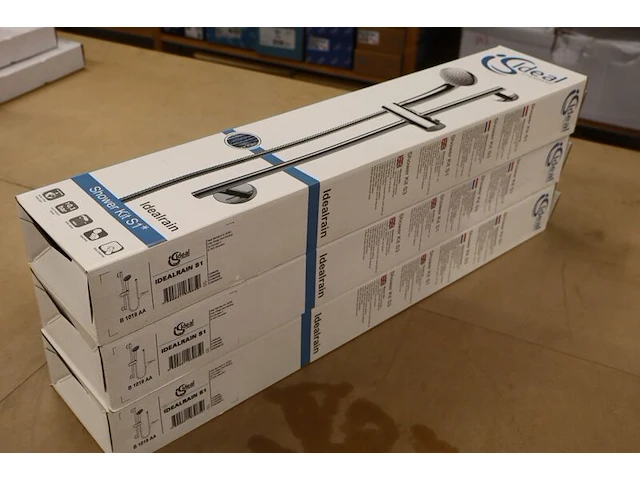 3x glijstangset met handdouche ideal standard, idealrain s1 + s3, chroom - afbeelding 9 van  9