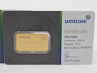 3x goudbaar, 10 gram, umicore - afbeelding 4 van  7