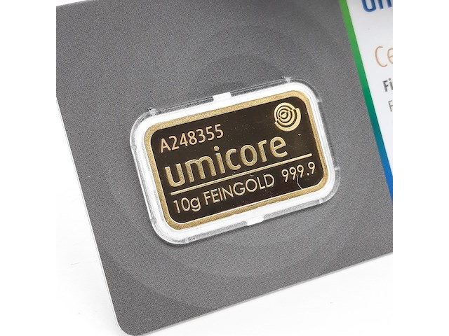 3x goudbaar, 10 gram, umicore - afbeelding 5 van  7