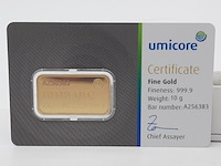 3x goudbaar, 10 gram, umicore - afbeelding 6 van  7
