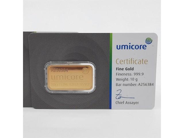 3x goudbaar, 10 gram, umicore - afbeelding 2 van  7