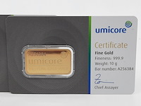 3x goudbaar, 10 gram, umicore - afbeelding 2 van  7