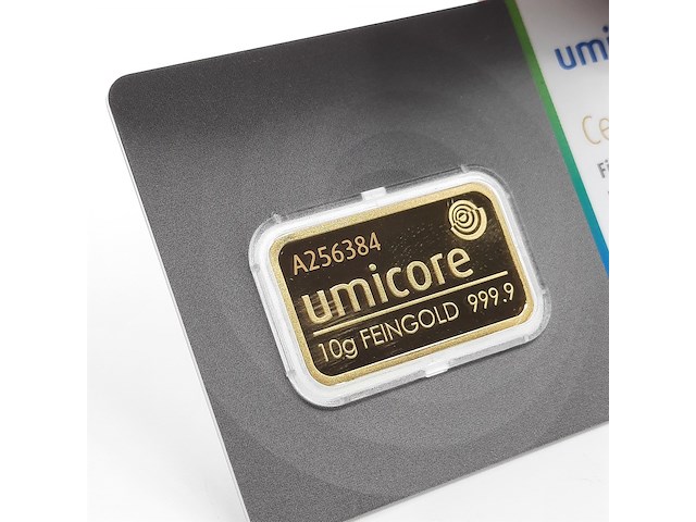 3x goudbaar, 10 gram, umicore - afbeelding 3 van  7