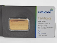 3x goudbaar, 10 gram, umicore - afbeelding 4 van  7