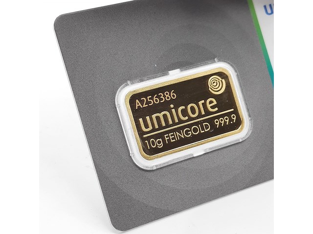 3x goudbaar, 10 gram, umicore - afbeelding 5 van  7