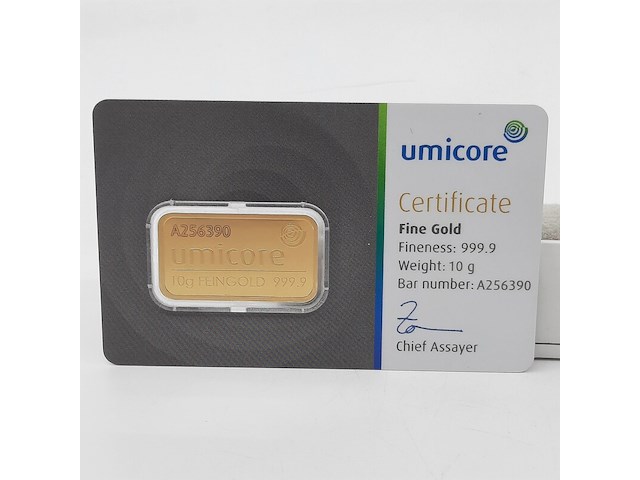 3x goudbaar, 10 gram, umicore - afbeelding 6 van  7