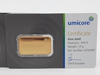 3x goudbaar, 10 gram, umicore - afbeelding 2 van  7