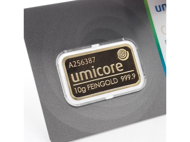 3x goudbaar, 10 gram, umicore - afbeelding 3 van  7