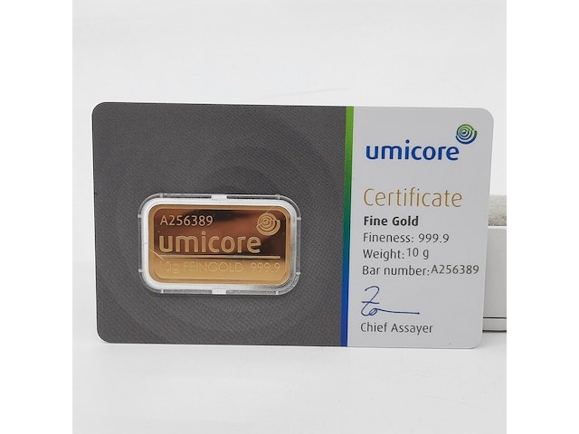 3x goudbaar, 10 gram, umicore - afbeelding 6 van  7