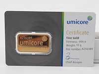3x goudbaar, 10 gram, umicore - afbeelding 6 van  7
