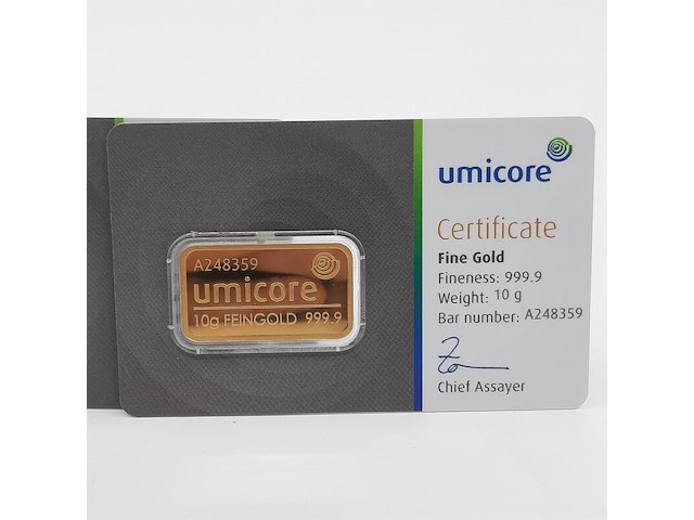 3x goudbaar, 10 gram, umicore - afbeelding 2 van  7