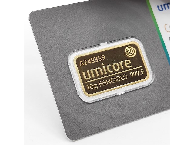 3x goudbaar, 10 gram, umicore - afbeelding 3 van  7