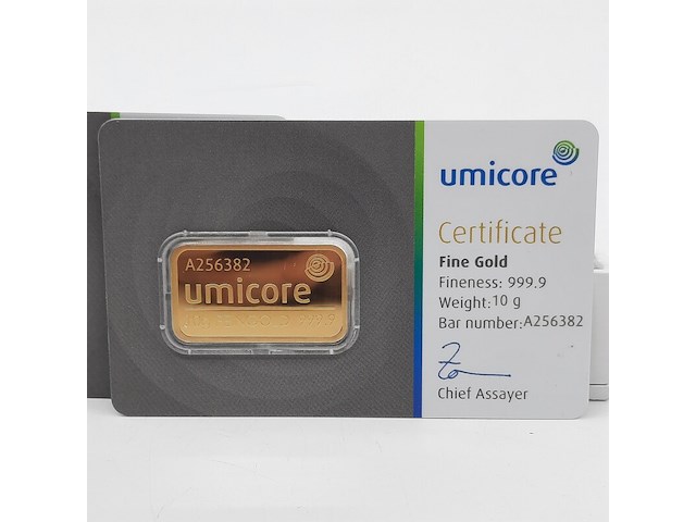 3x goudbaar, 10 gram, umicore - afbeelding 4 van  7