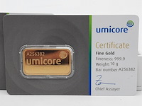3x goudbaar, 10 gram, umicore - afbeelding 4 van  7
