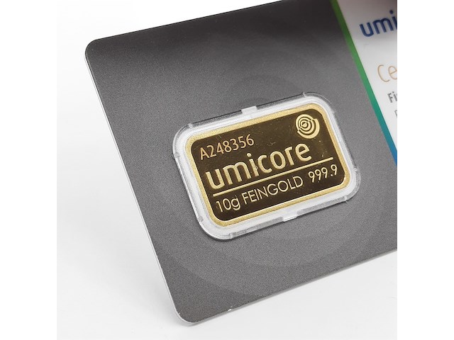 3x goudbaar, 10 gram, umicore - afbeelding 3 van  7