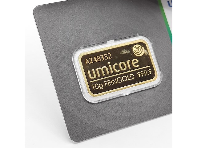 3x goudbaar, 10 gram, umicore - afbeelding 5 van  7