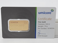 3x goudbaar, 10 gram, umicore - afbeelding 6 van  7