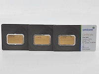 3x goudbaar, 10 gram, umicore - afbeelding 1 van  7
