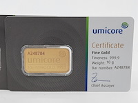 3x goudbaar, 10 gram, umicore - afbeelding 2 van  7