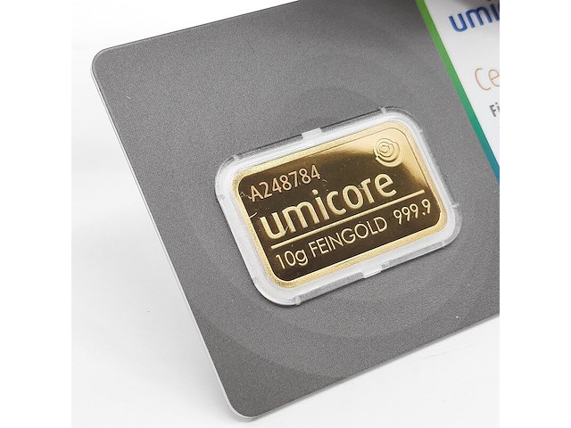 3x goudbaar, 10 gram, umicore - afbeelding 3 van  7