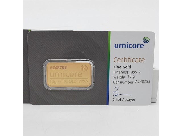 3x goudbaar, 10 gram, umicore - afbeelding 4 van  7