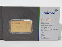 3x goudbaar, 10 gram, umicore - afbeelding 4 van  7
