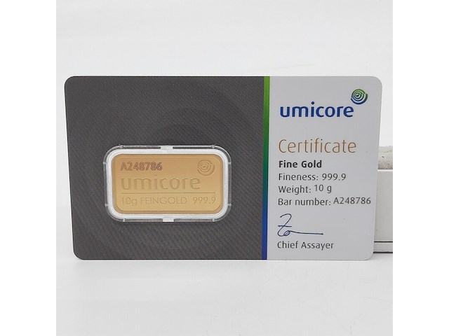 3x goudbaar, 10 gram, umicore - afbeelding 6 van  7