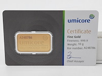 3x goudbaar, 10 gram, umicore - afbeelding 6 van  7