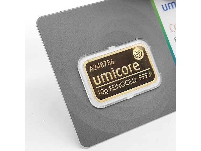 3x goudbaar, 10 gram, umicore - afbeelding 7 van  7