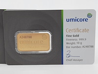 3x goudbaar, 10 gram, umicore - afbeelding 2 van  7