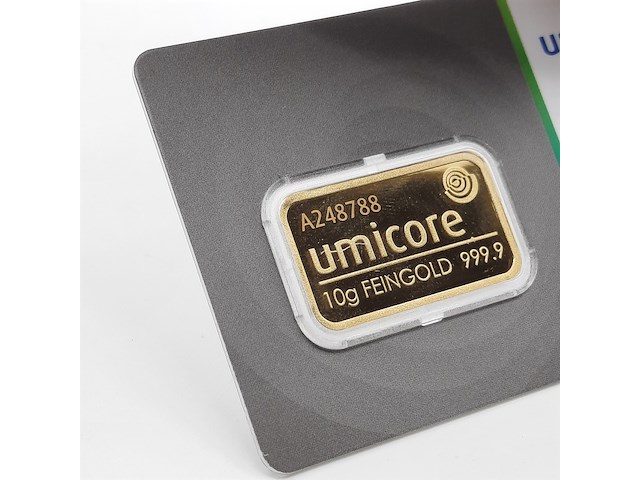 3x goudbaar, 10 gram, umicore - afbeelding 3 van  7