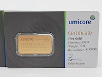 3x goudbaar, 10 gram, umicore - afbeelding 4 van  7