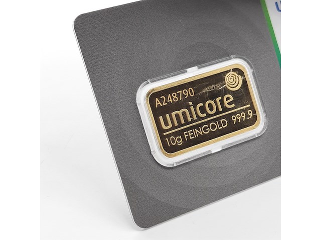 3x goudbaar, 10 gram, umicore - afbeelding 5 van  7