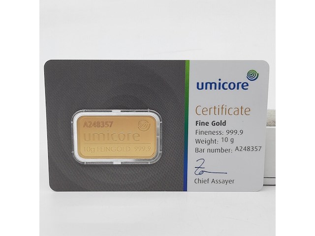 3x goudbaar, 10 gram, umicore - afbeelding 6 van  7