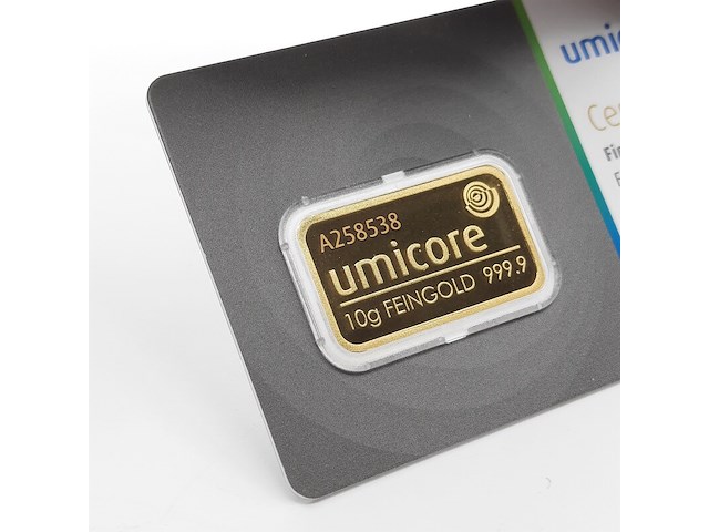 3x goudbaar, 10 gram, umicore - afbeelding 3 van  7