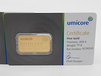 3x goudbaar, 10 gram, umicore - afbeelding 4 van  7