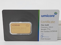 3x goudbaar, 10 gram, umicore - afbeelding 6 van  7