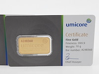 3x goudbaar, 10 gram, umicore - afbeelding 2 van  7