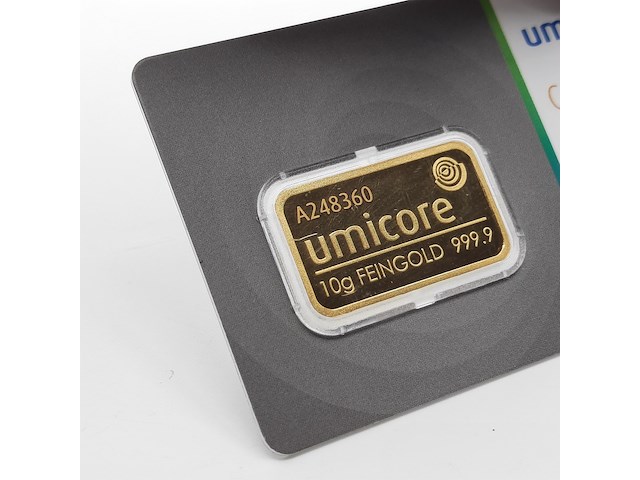 3x goudbaar, 10 gram, umicore - afbeelding 3 van  7
