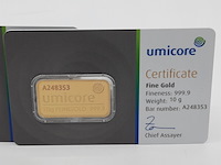 3x goudbaar, 10 gram, umicore - afbeelding 4 van  7