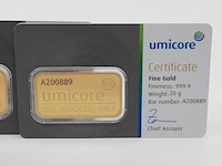 3x goudbaar, 20 gram, umicore - afbeelding 2 van  7