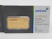 3x goudbaar, 20 gram, umicore - afbeelding 4 van  7