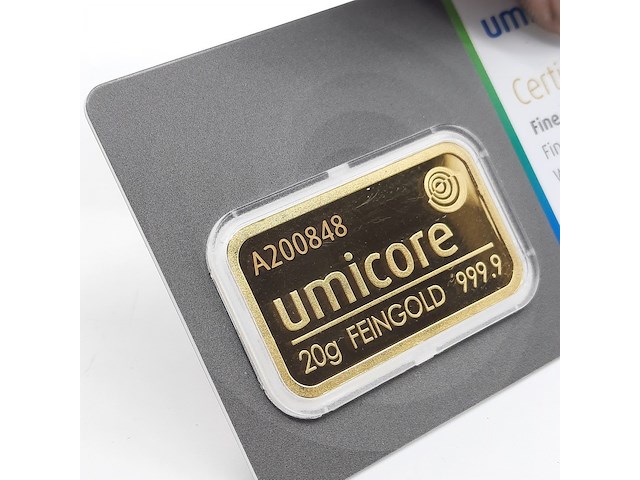 3x goudbaar, 20 gram, umicore - afbeelding 5 van  7