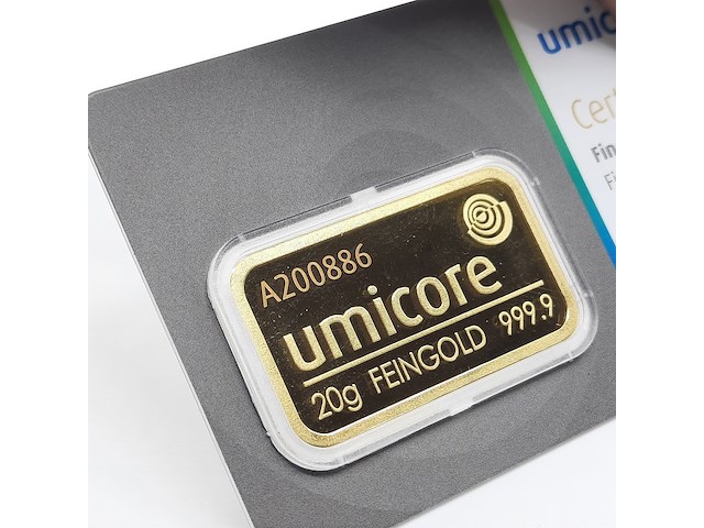 3x goudbaar, 20 gram, umicore - afbeelding 3 van  7