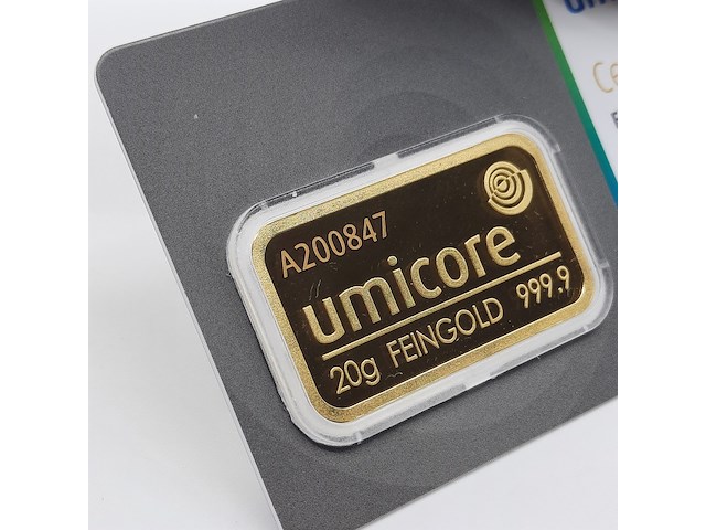 3x goudbaar, 20 gram, umicore - afbeelding 5 van  7