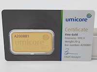 3x goudbaar, 20 gram, umicore - afbeelding 6 van  7