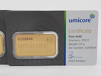 3x goudbaar, 20 gram, umicore - afbeelding 2 van  7